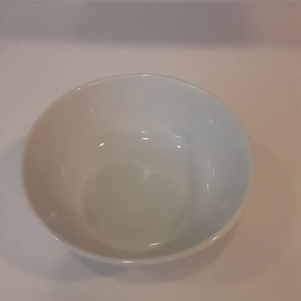 Asian Stoneware Bowl Handpainted Leaf Pattern Serverware